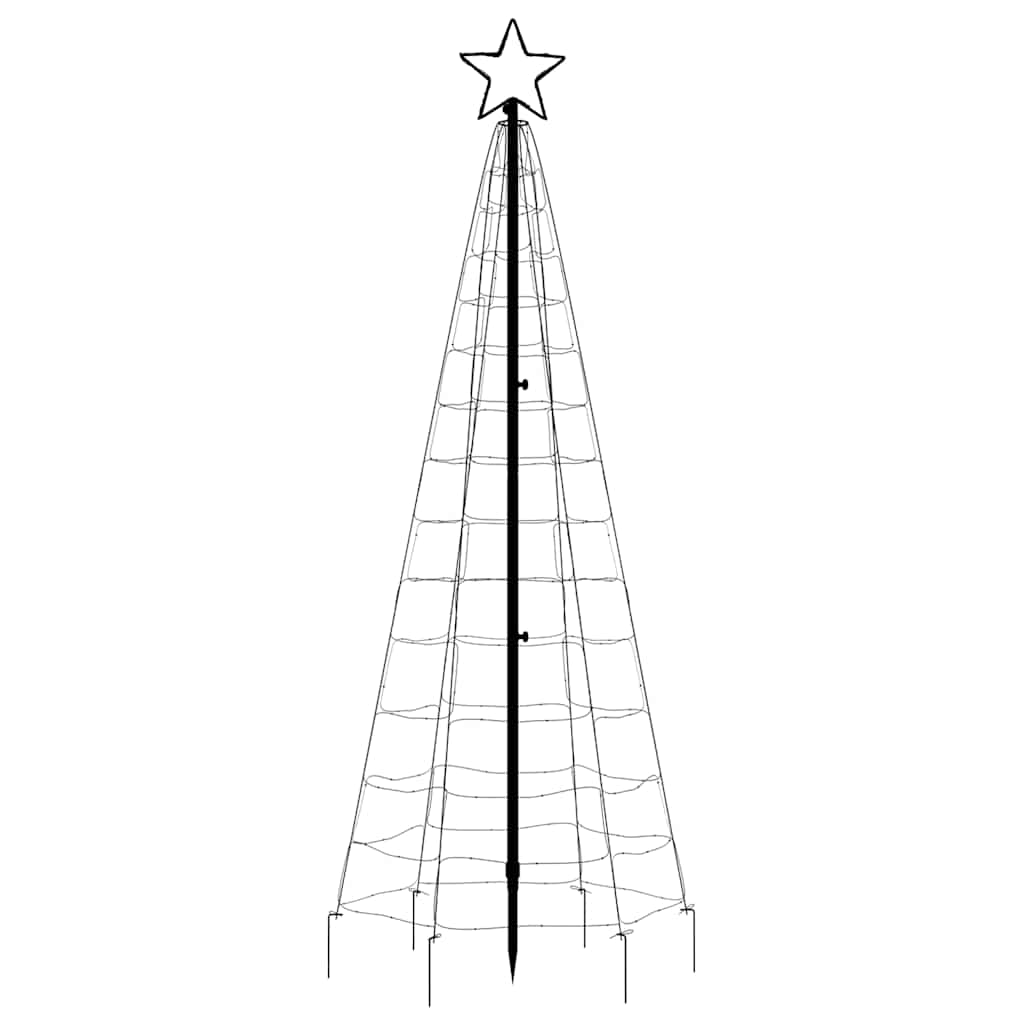 LED-Weihnachtsbaum mit Erdspießen 220 LEDs Warmweiß 180 cm