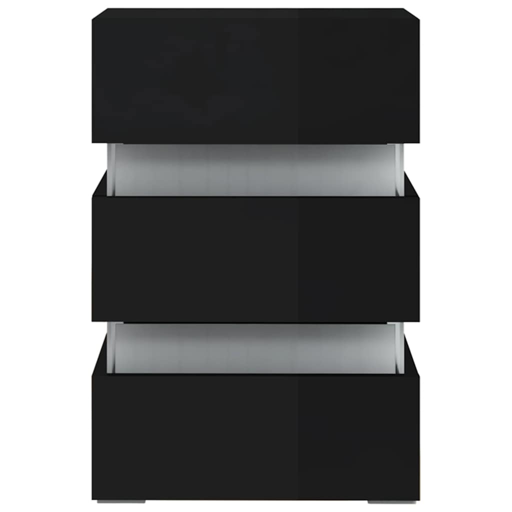 LED-Nachttisch Weiß 45x35x67 cm Holzwerkstoff