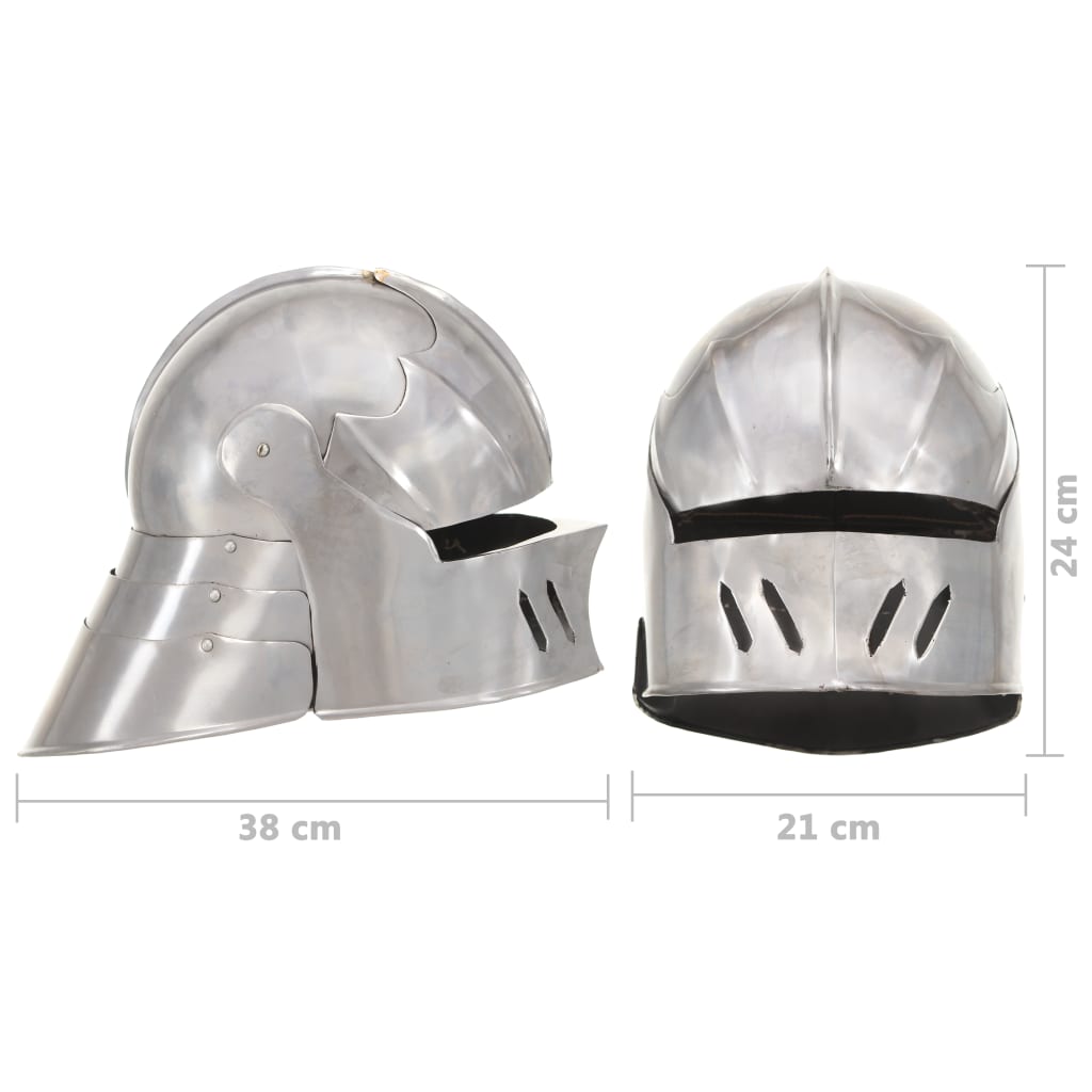 Preußische Pickelhaube Antik Replik für LARP Schwarz Stahl
