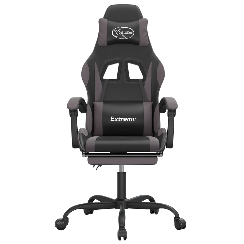 Gaming-Stuhl Drehbar Schwarz und Grün Kunstleder