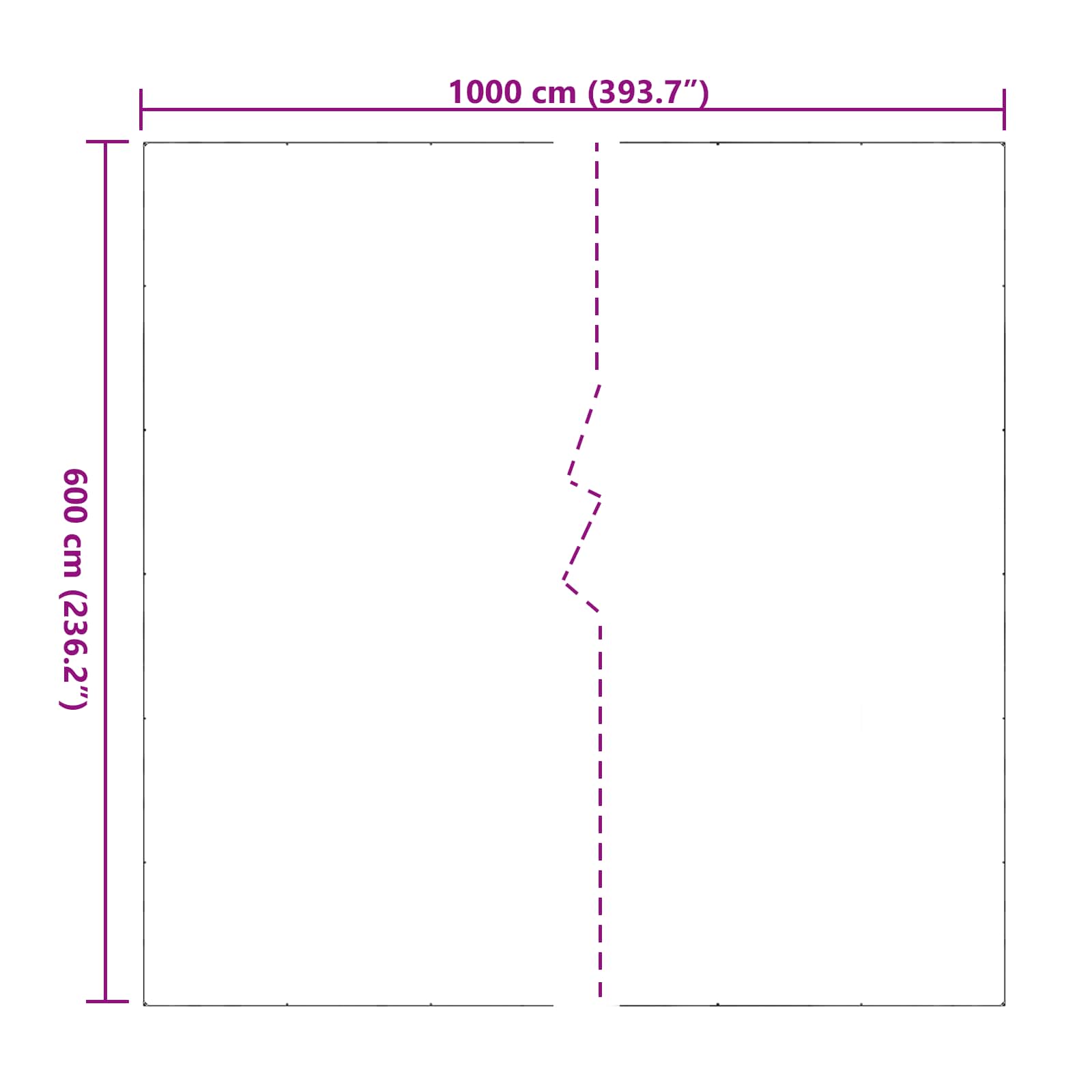 Pflanzenabdeckung mit Ösen 1x3 m PVC