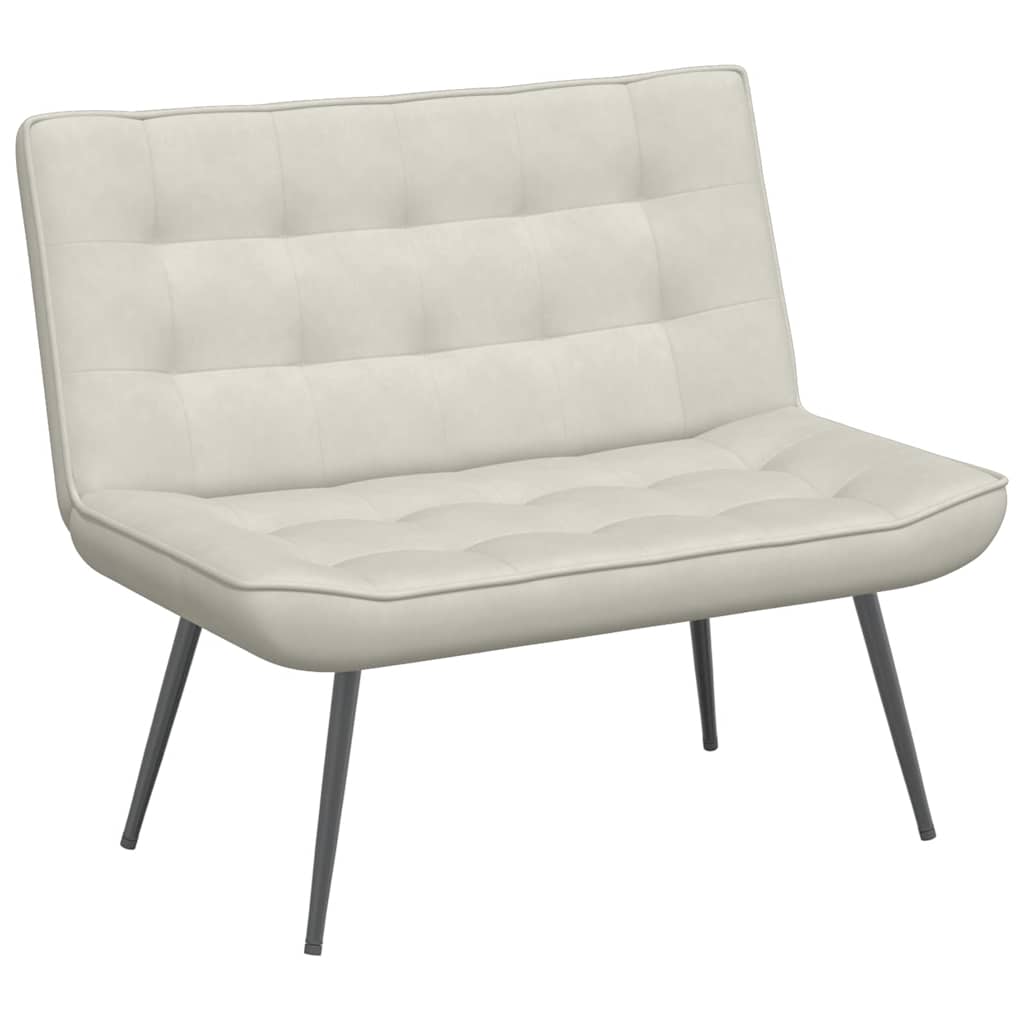 Sitzbank Hellgrau 110x74x84 cm Samt