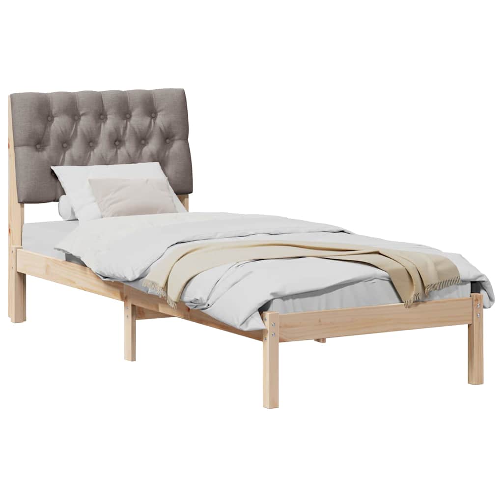 Bettgestell mit gepolstertem Kopfteil Braun 200 x 200 cm