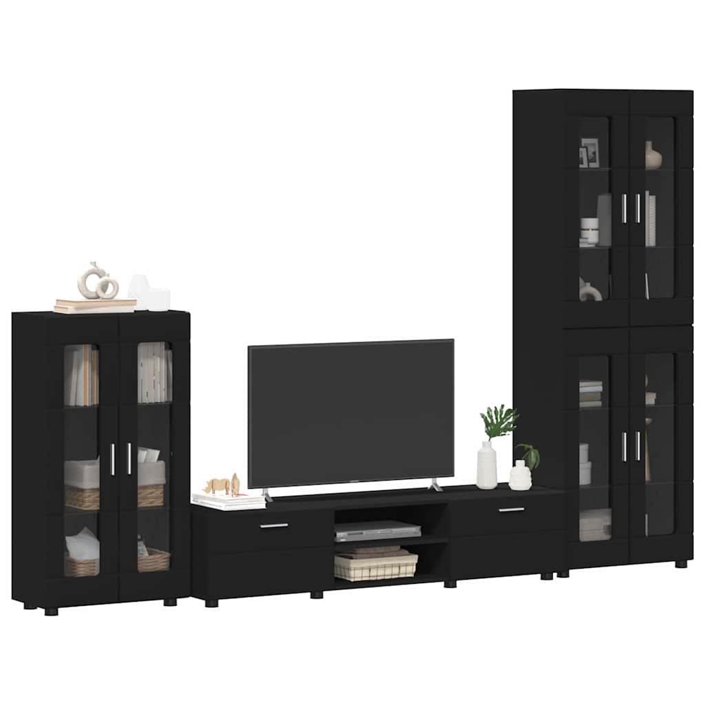 Highboard mit Regal FLORIN Weiß 60 x 35 x 182 cm Holzwerkstoff