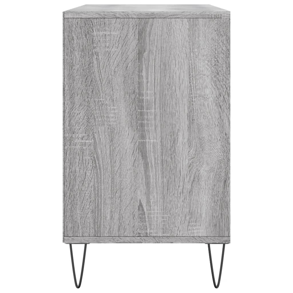 Schuhregal Betongrau 102x36x60 cm Holzwerkstoff
