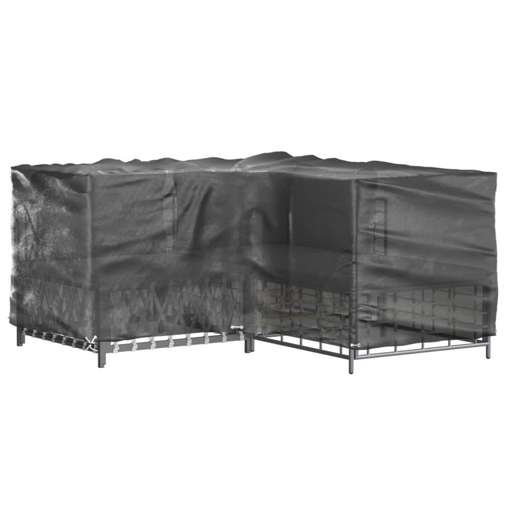 Gartenmöbel-Abdeckungen 2 Stk. L-Form 12 Ösen 250x250x90 cm