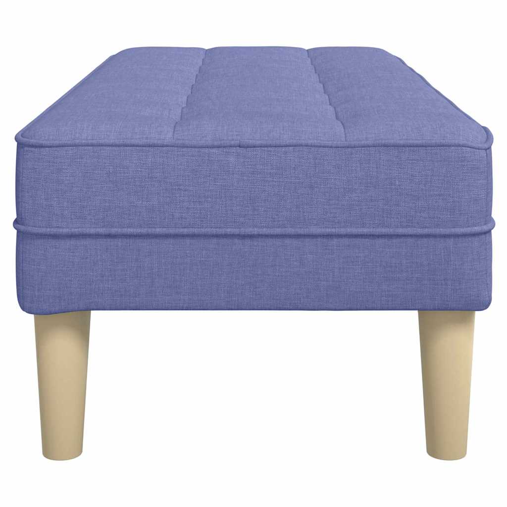 Bank mit Kissen Hellgrau 113 x 57 x 39 cm Stoff