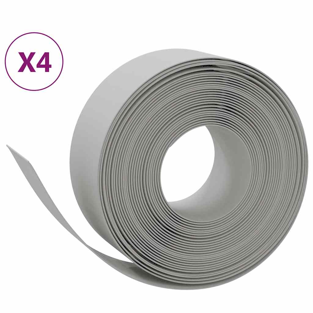 Gartenumrandung 25 m 10 cm PE Grau