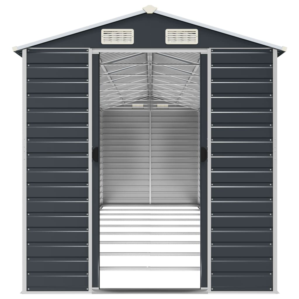 Gerätehaus Grün 191x130x198 cm Verzinkter Stahl