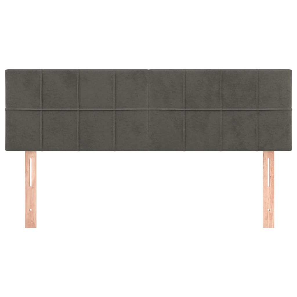 Kopfteil Hellgrau 80x5x118/128 cm Samt