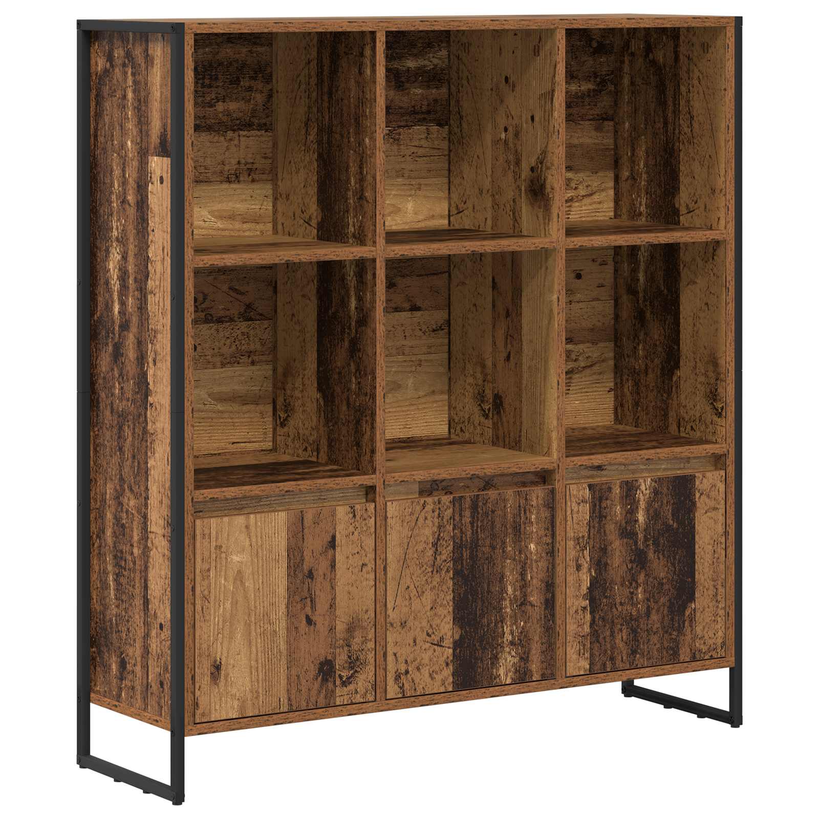 Bücherregal 2 pcs Schwarz Eichen-Optik 99,5 x 30 x 108 cm