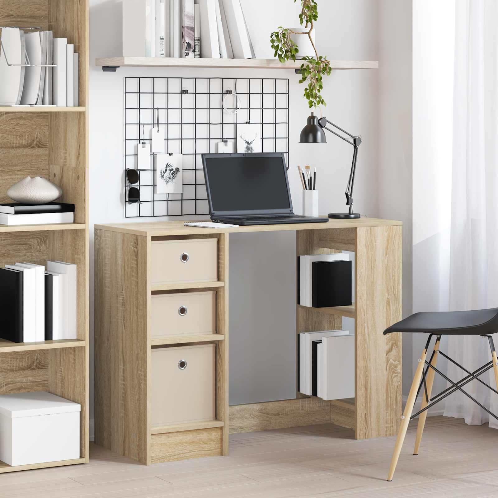 Schreibtisch mit Schubladen Weiß 100 x 40 x 75 cm Holzwerkstoff