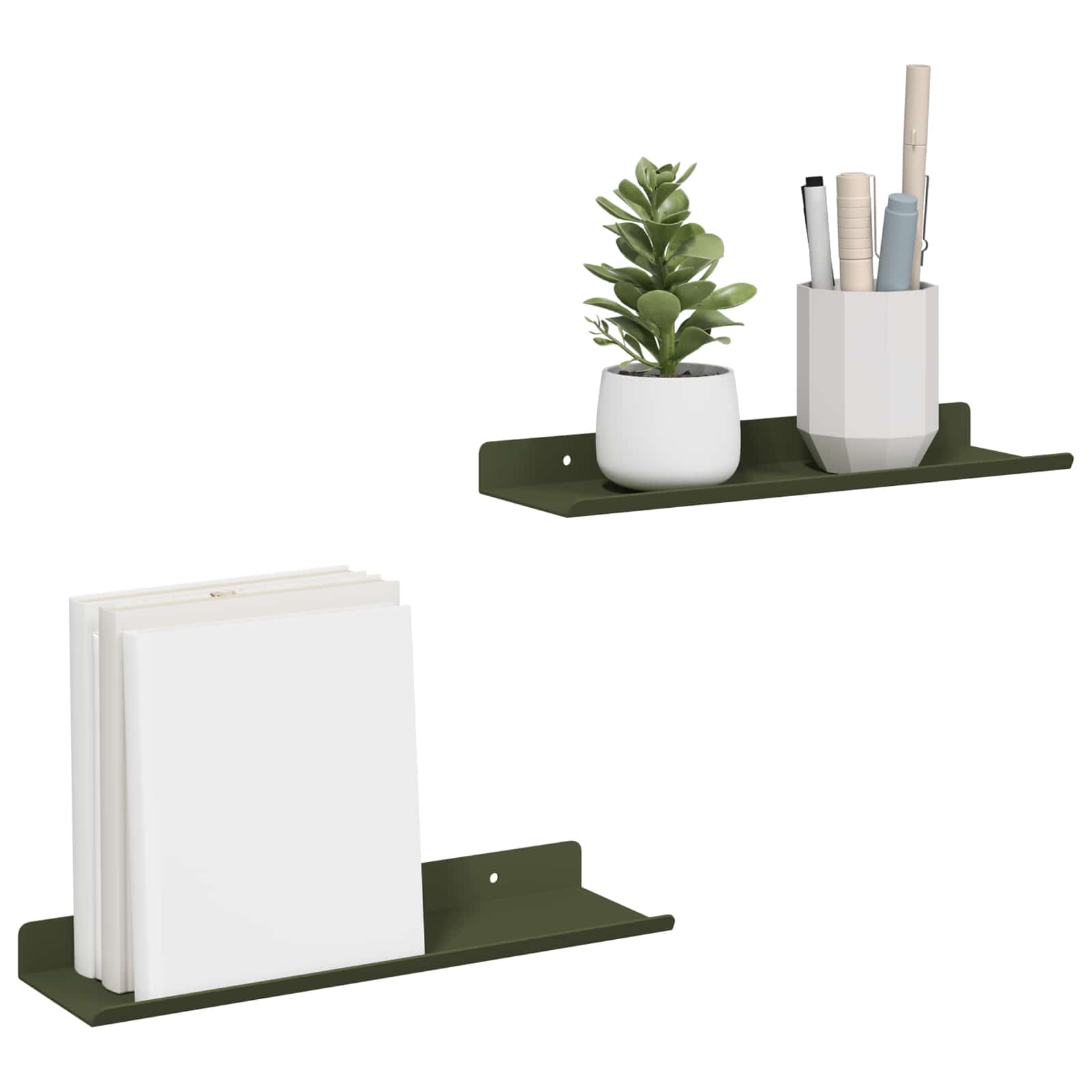 Schwebendes Regal 3 pcs Schwarz 40 x 9 x 2,5 cm Stahl