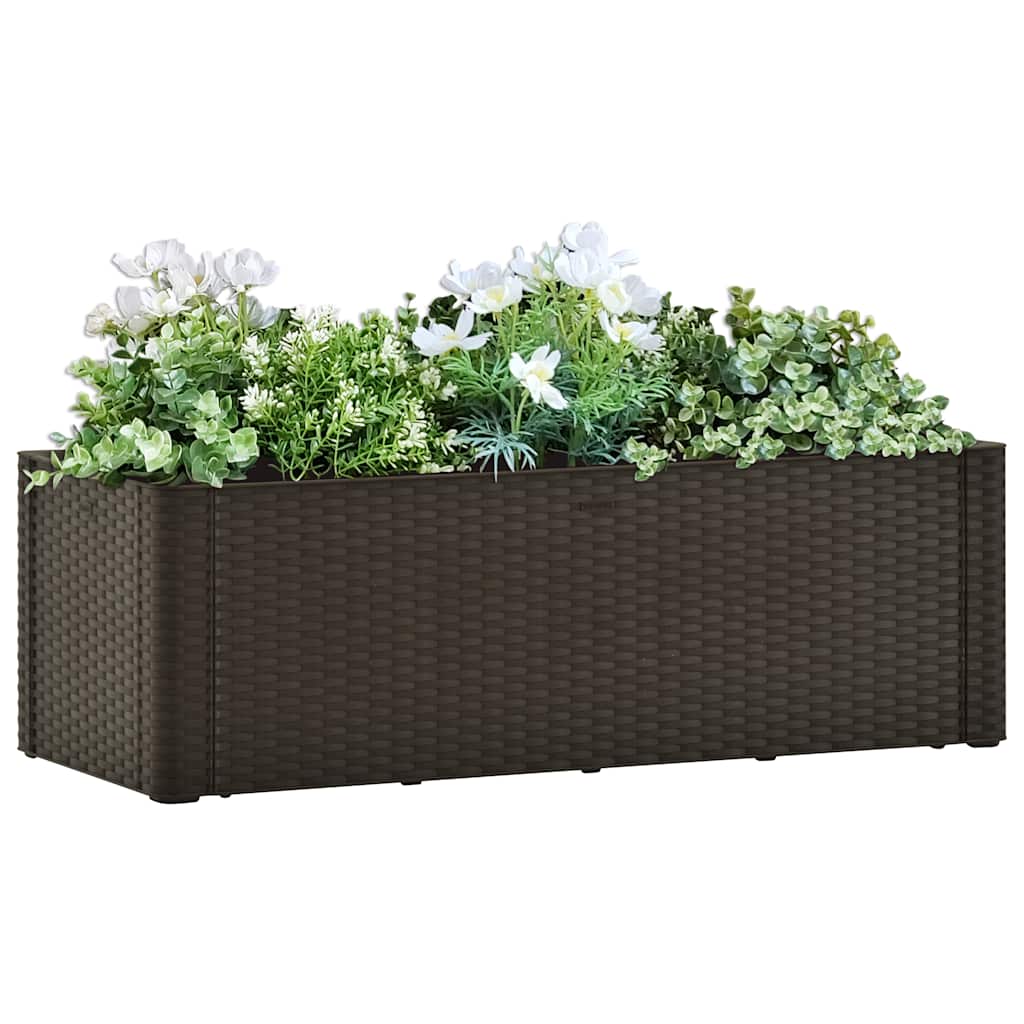 Garten-Hochbeet Selbstbewässerungssystem Anthrazit 43x43x33 cm