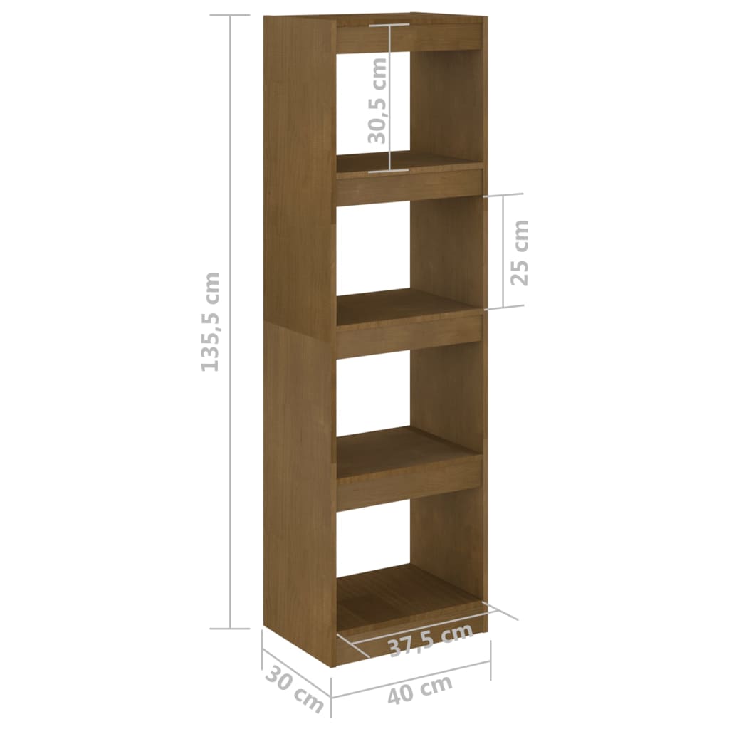 Bücherregal 40x30x71,5 cm Massivholz Kiefer