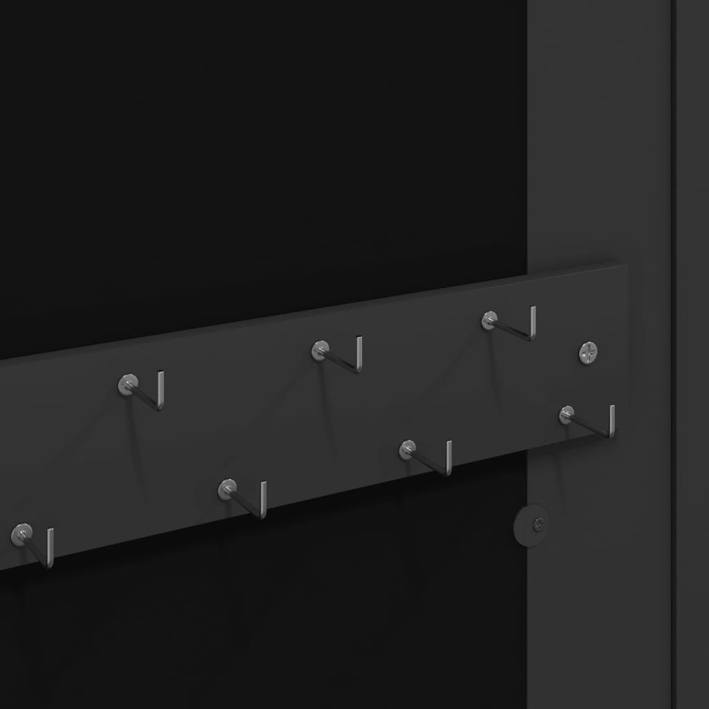Schmuckschrank mit Spiegel Wandmontage Weiß 30x8,5x67 cm