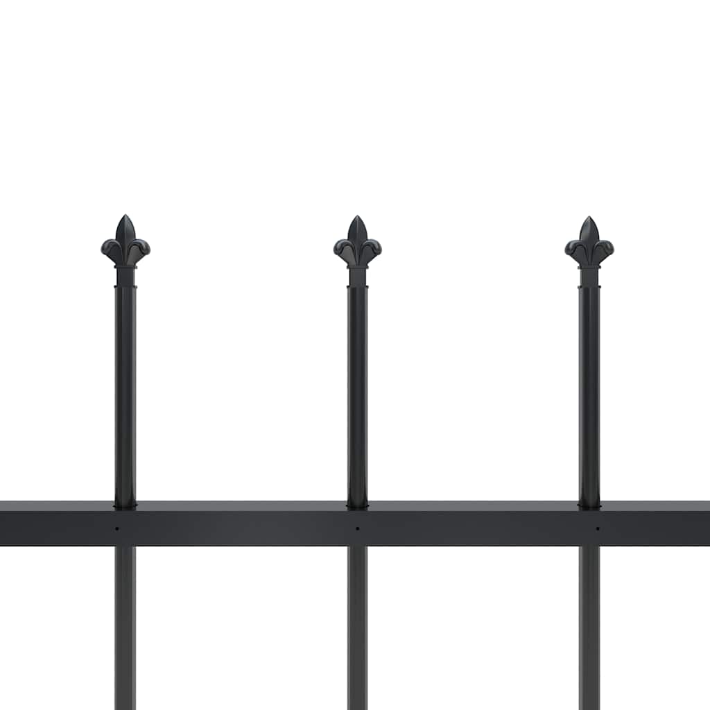 Gartenzaun Woerden mit Speerspitze Stahl 181 x 60 cm Schwarz
