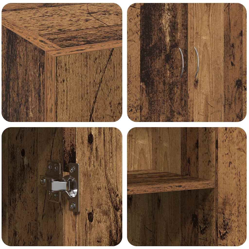 Aktenschrank Weiß 60x32x153 cm Holzwerkstoff