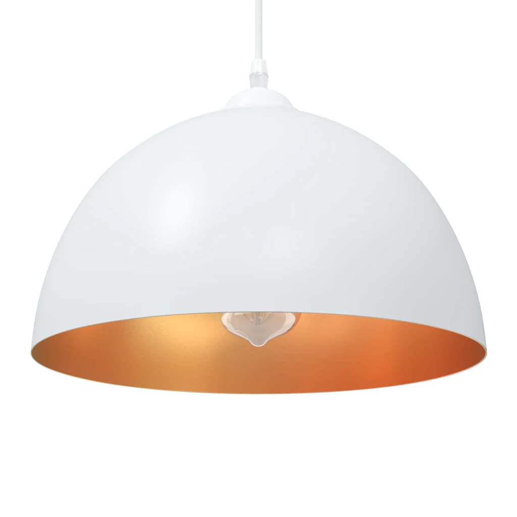 Pendelleuchten 2 Stk. Höhenverstellbar E27 Schwarz Ø30cm Metall
