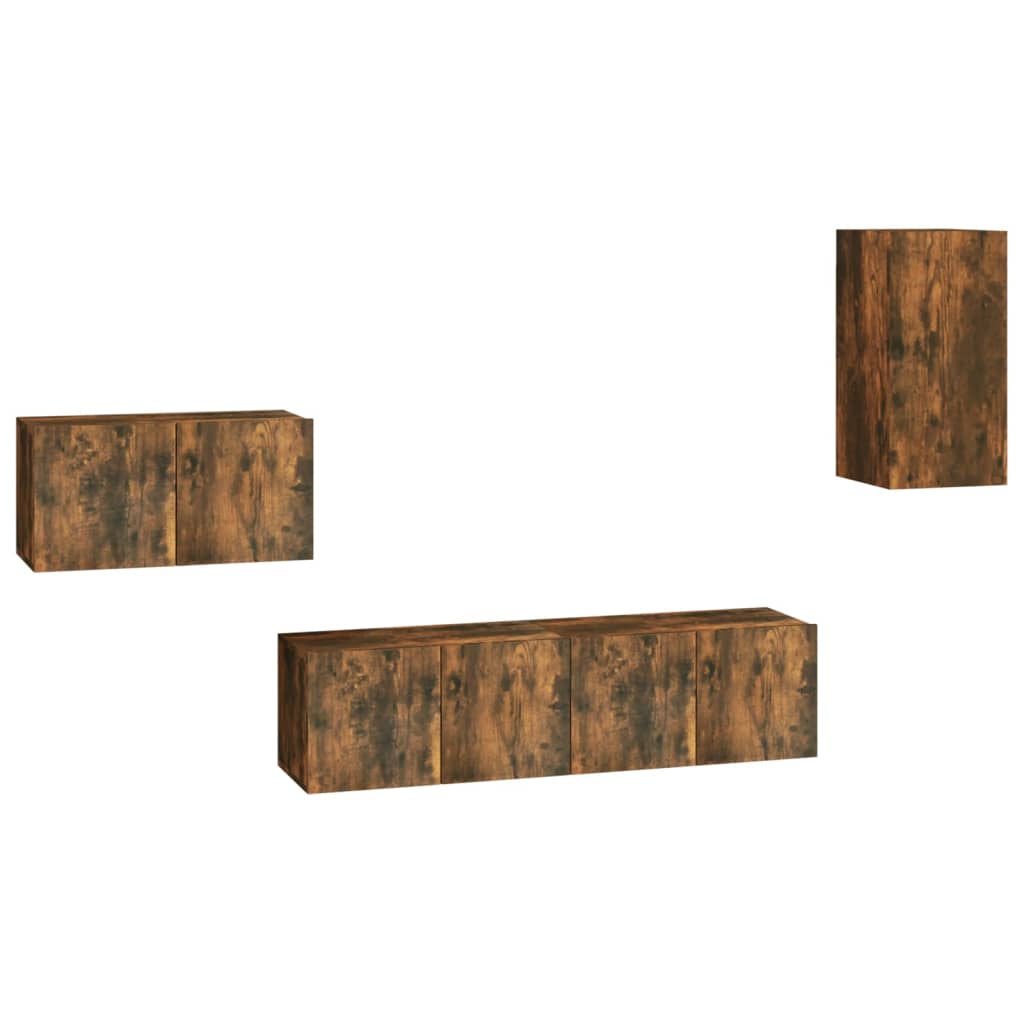 4-tlg. TV-Schrank-Set Sonoma-Eiche Holzwerkstoff