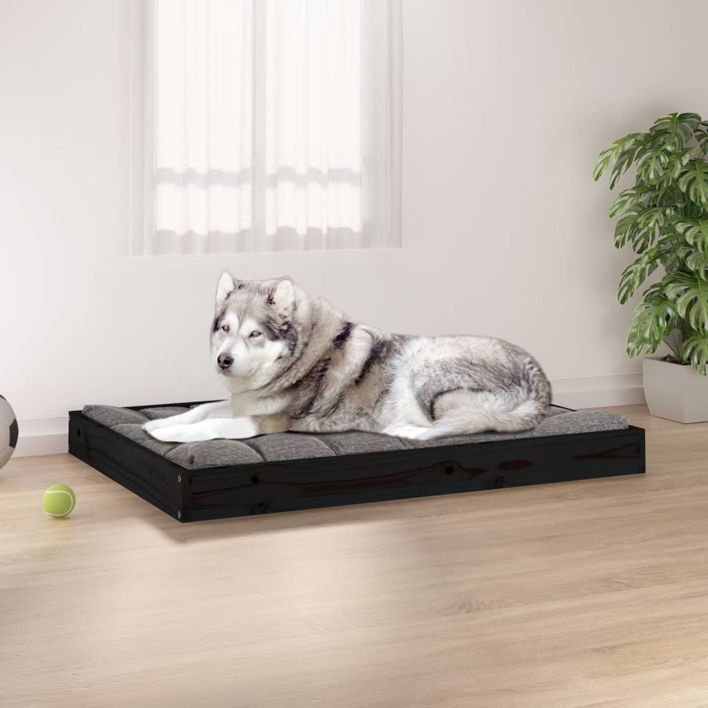 Hundebett 101,5x74x9 cm Massivholz Kiefer