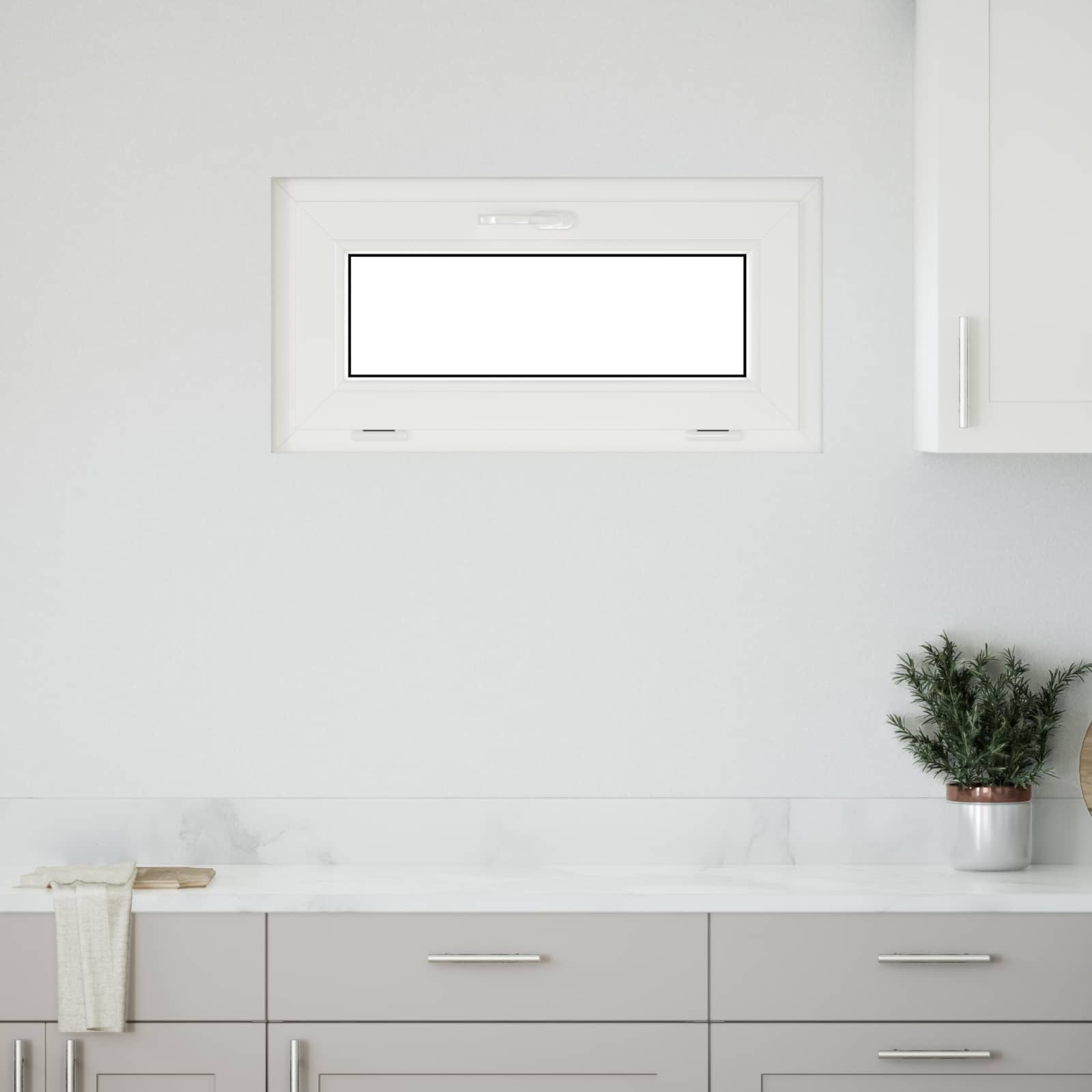 Kellerfenster RISOR 60 x 40 cm PVC und Glas Weiß