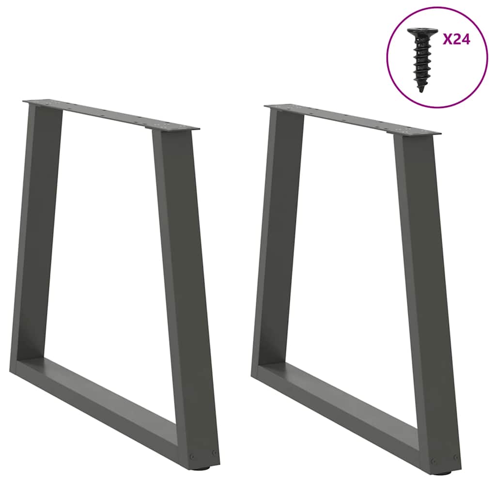 Couchtischbeine V-Form 2 Stück Schwarz 30x(30-31,3) cm Stahl