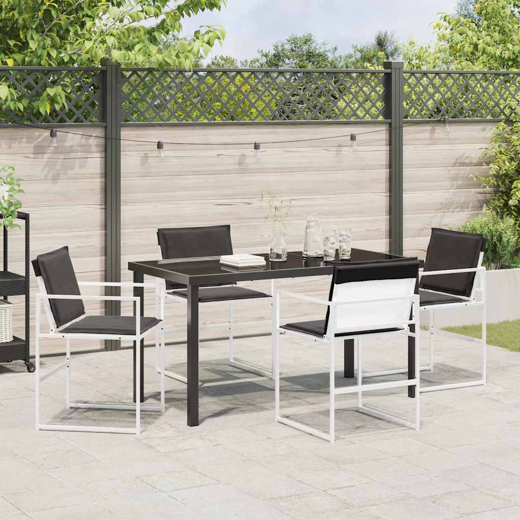 Garten Essgruppe 5 pcs Schwarz 140 x 70 x 73 cm