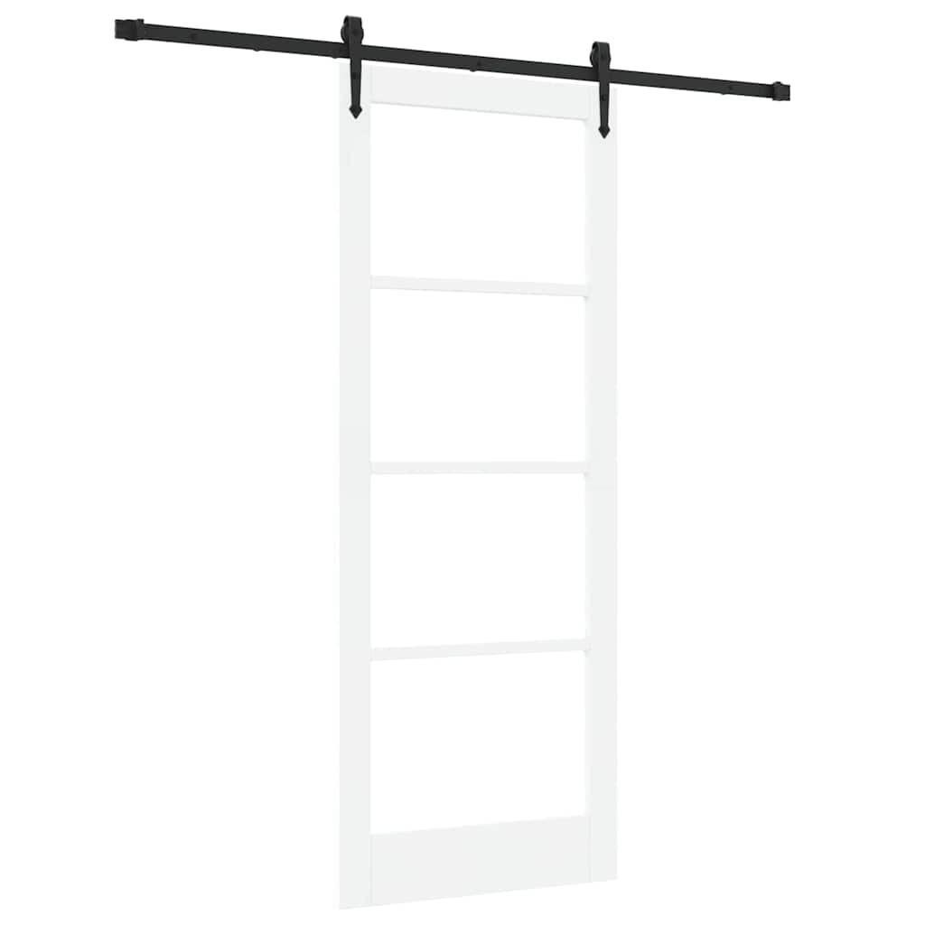 Schiebetür Natur 61 x 198,5 cm Massivholz Kiefer und Glas