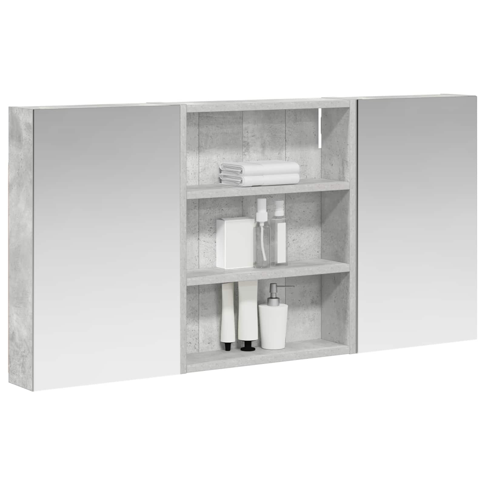 Badezimmerschrank-Set 3 pcs 80 x 10,5 x 50 cm Holzwerkstoff