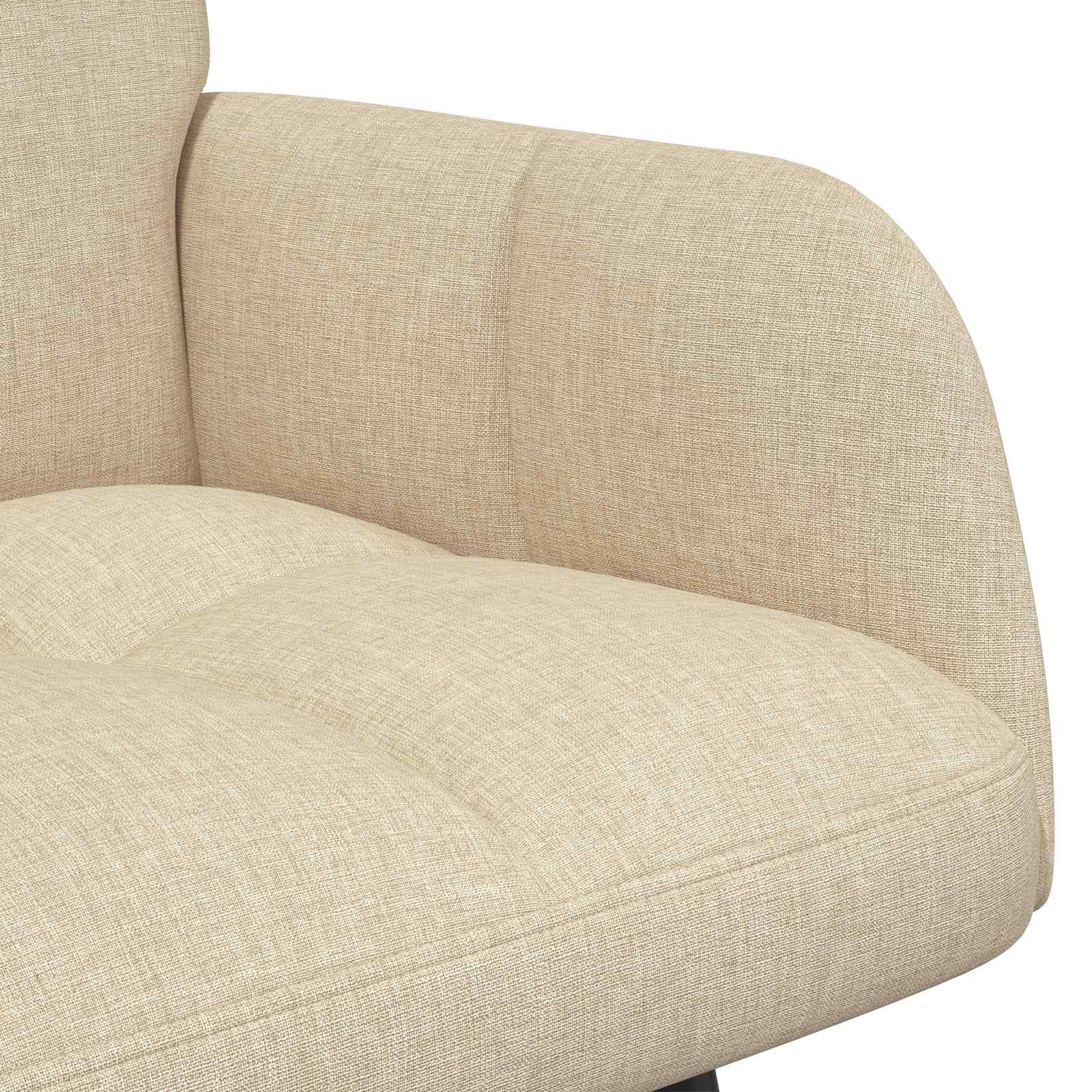 2-Sitzer Sofa Hellgrau 115 x 61 x 87 cm Stoff