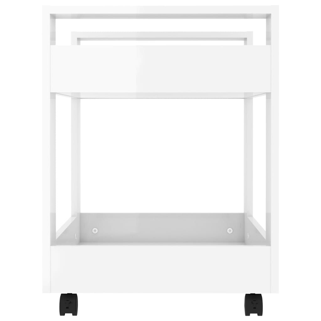 Bürowagen Weiß 60x45x60 cm Holzwerkstoff