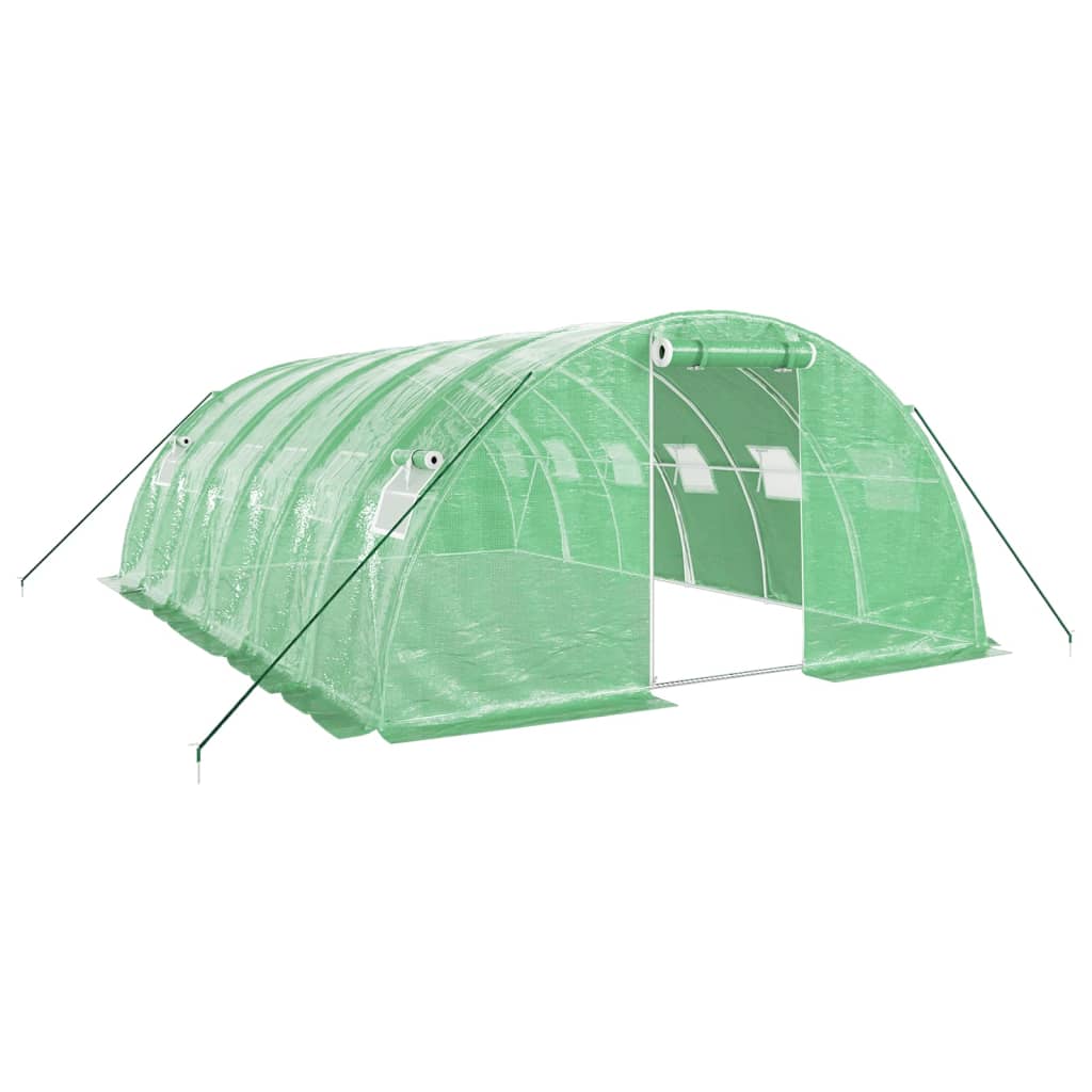 Gewächshaus mit Stahlrahmen Grün 8 m² 4x2x2 m