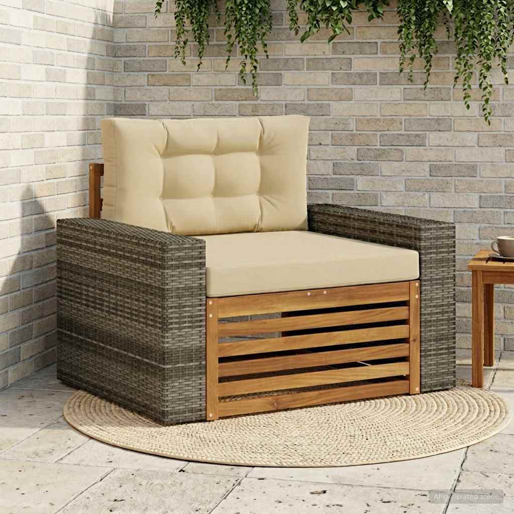 2 Stück Outdoor-Sofa Natur