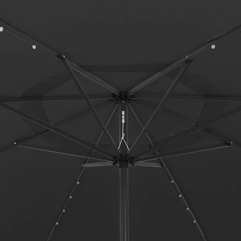 Sonnenschirm mit LED-Beleuchtung 400 cm Sandweiß
