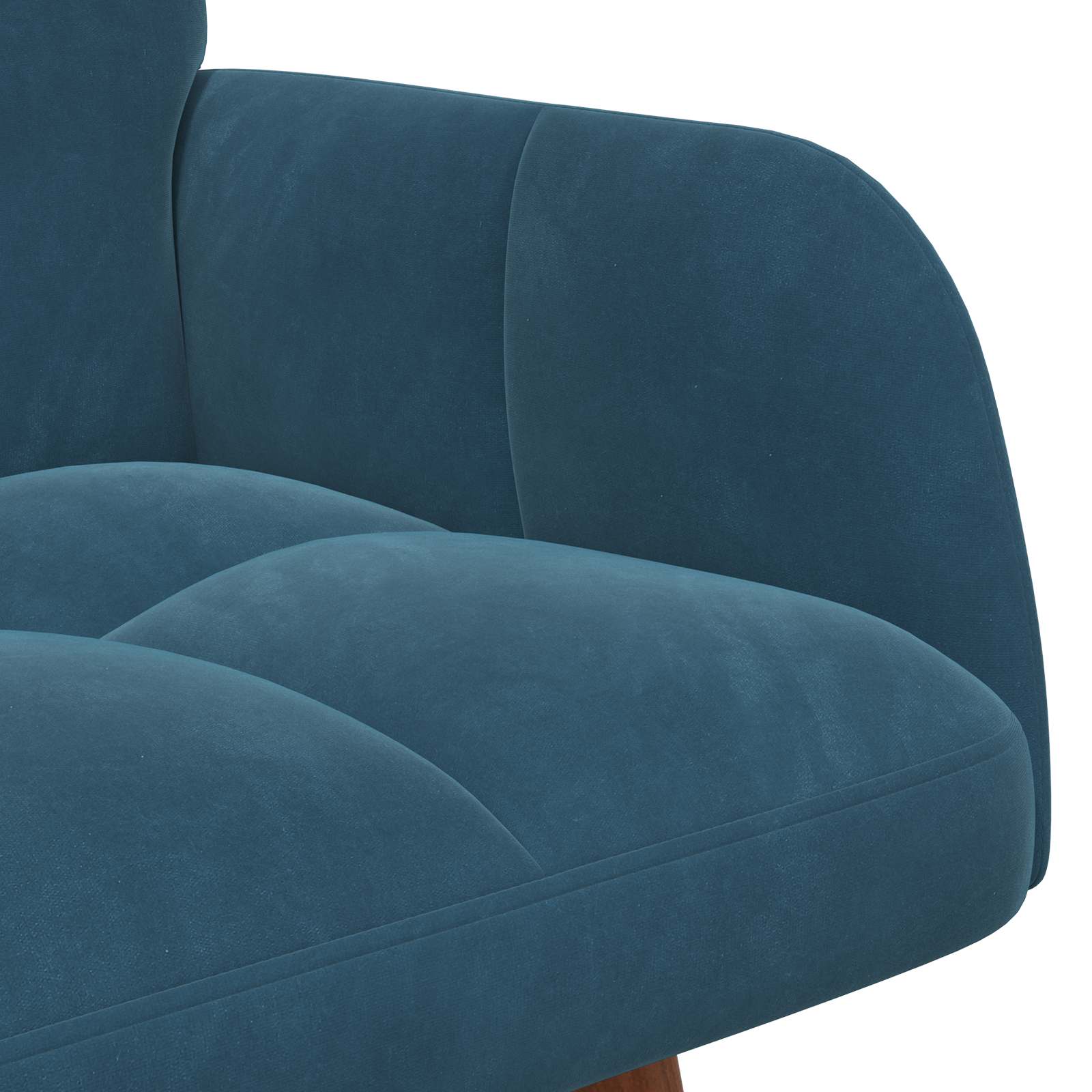 2-Sitzer Sofa Hellgrau 115 x 61 x 87 cm Samt (V)