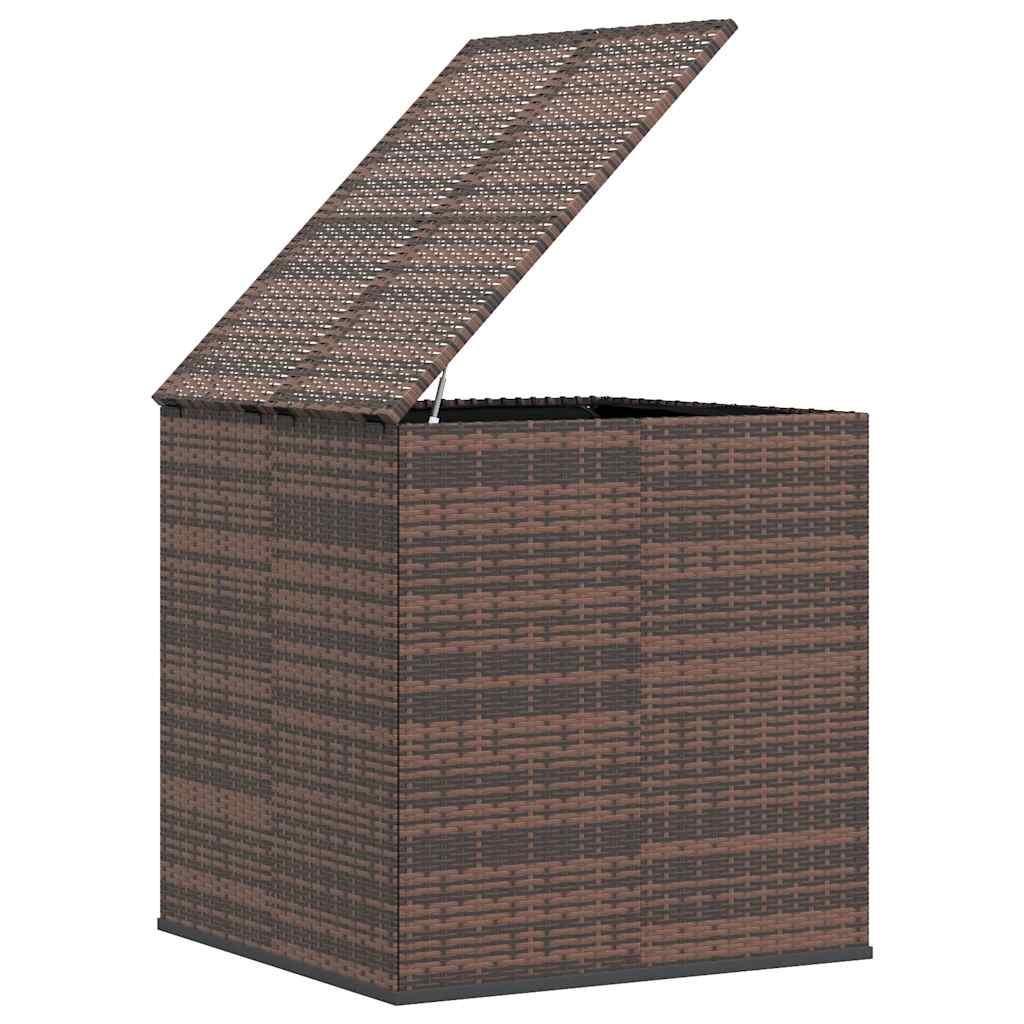 Garten-Kissenbox PE Rattan 100x49x103,5 cm Schwarz
