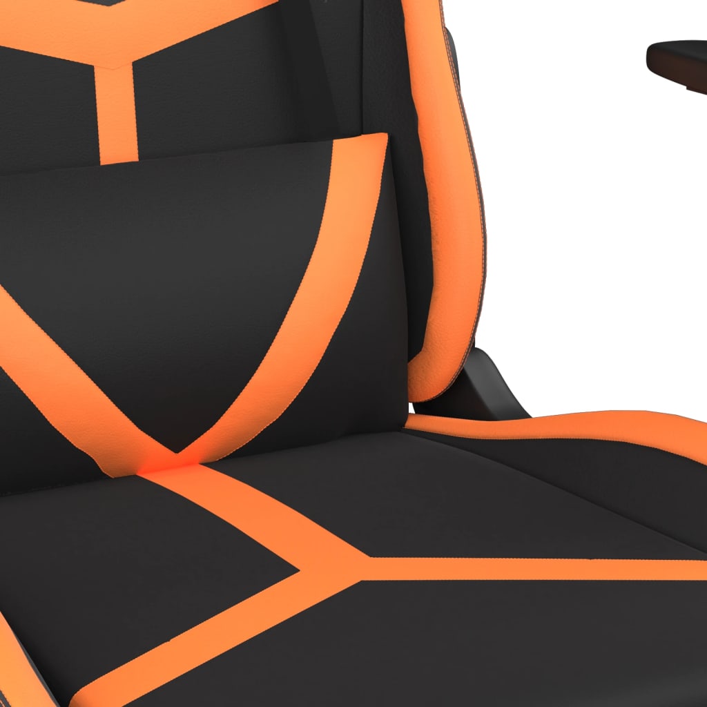 Gaming-Stuhl mit Massagefunktion Schwarz und Grün Kunstleder