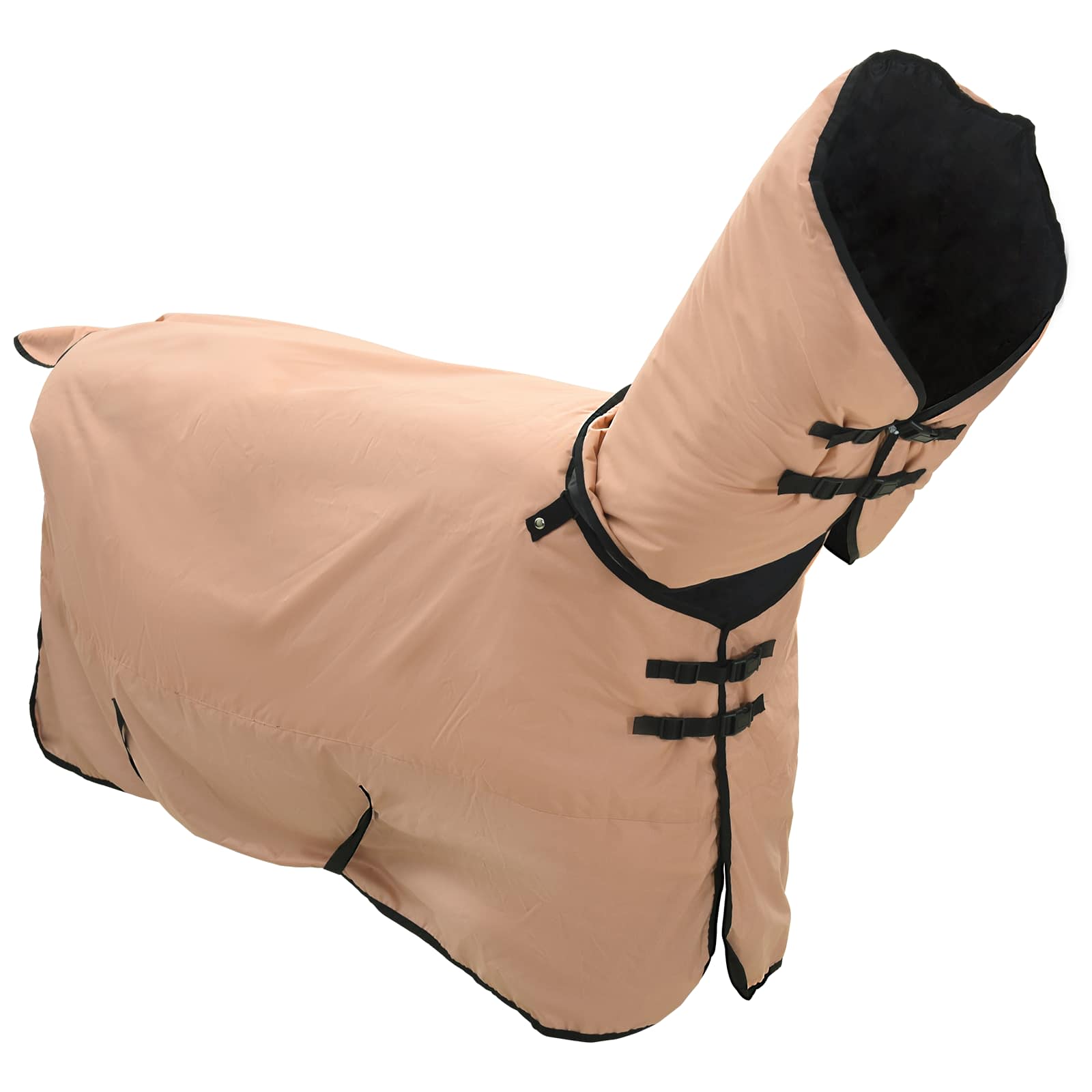 Pferdedecke Dunkelgrün und Schwarz 75 cm Polyester