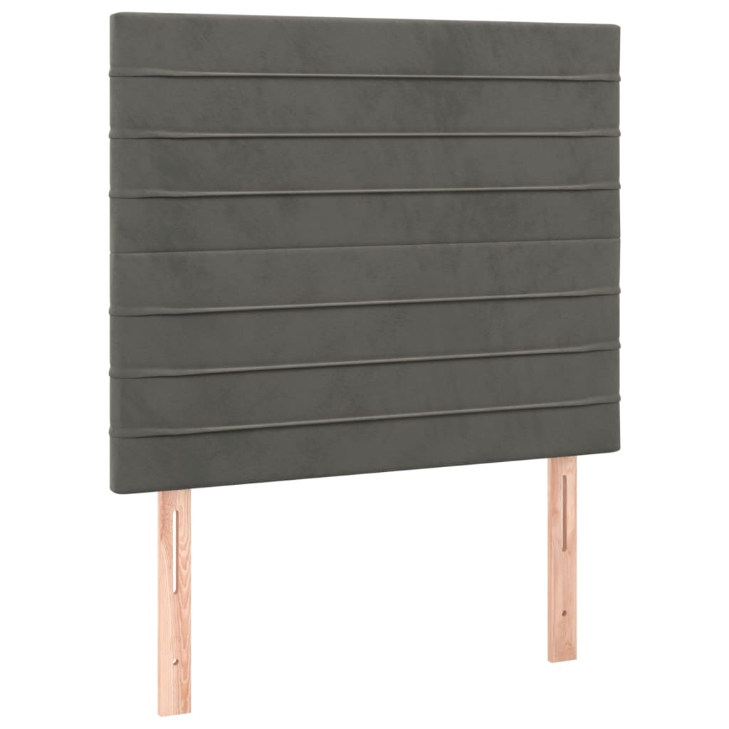 Kopfteil Hellgrau 80x5x118/128 cm Samt