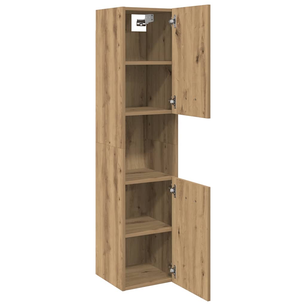 Badezimmerschrank Weiß 30x30x130 cm Holzwerkstoff
