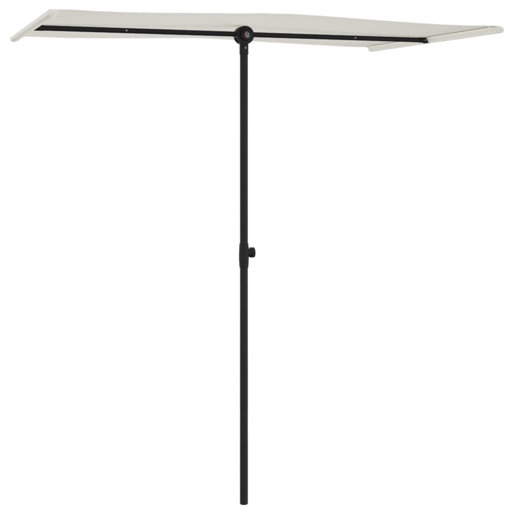Sonnenschirm mit Aluminium-Mast 180x110 cm Bordeauxrot