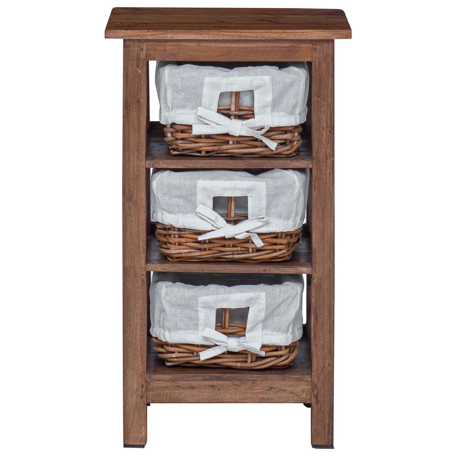 Beistelltisch Braun 38 x 28 x 35 cm Massivholz Mahagoni