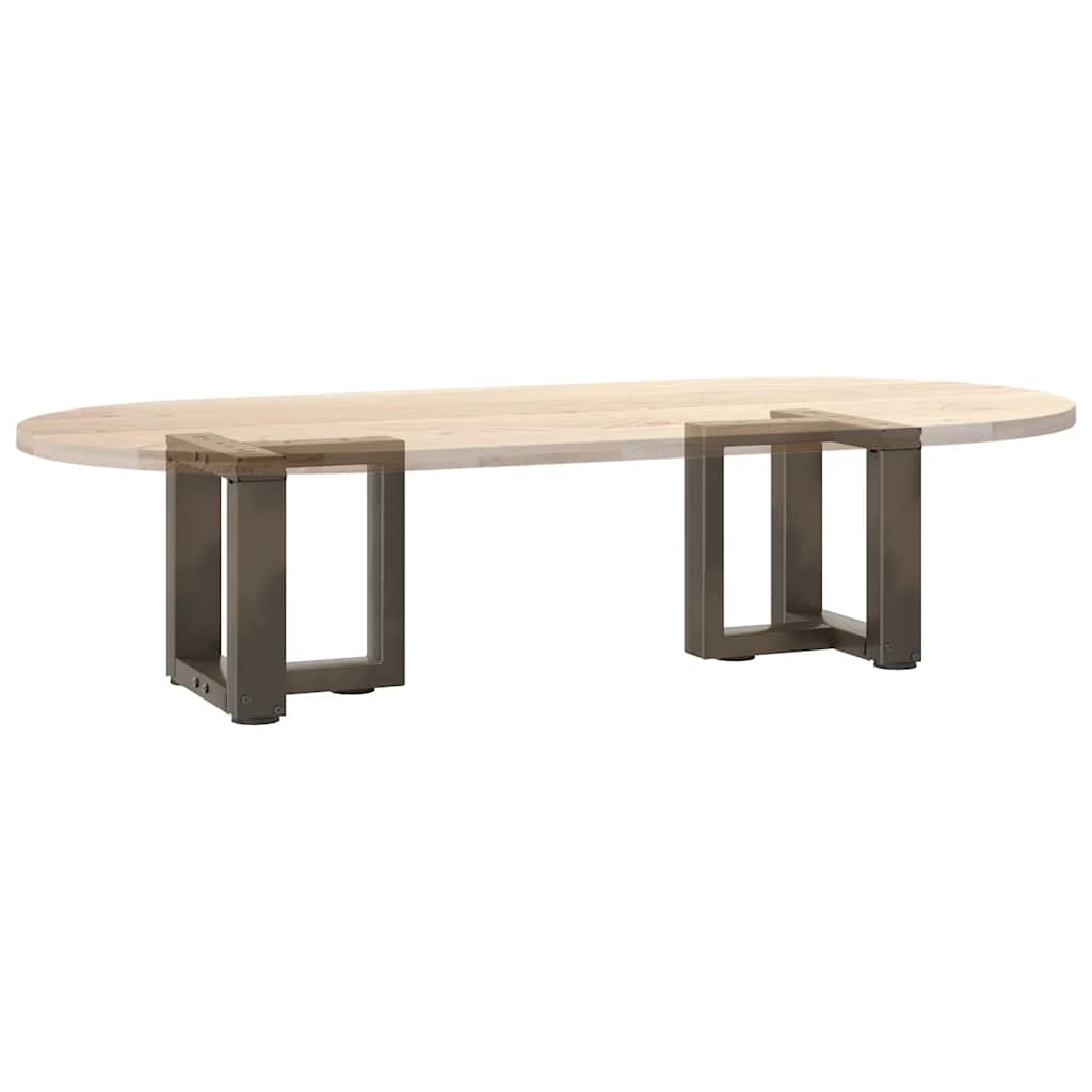 Couchtischbeine T-Form 2 Stk. Schwarz 30x25x(30-31) cm Stahl