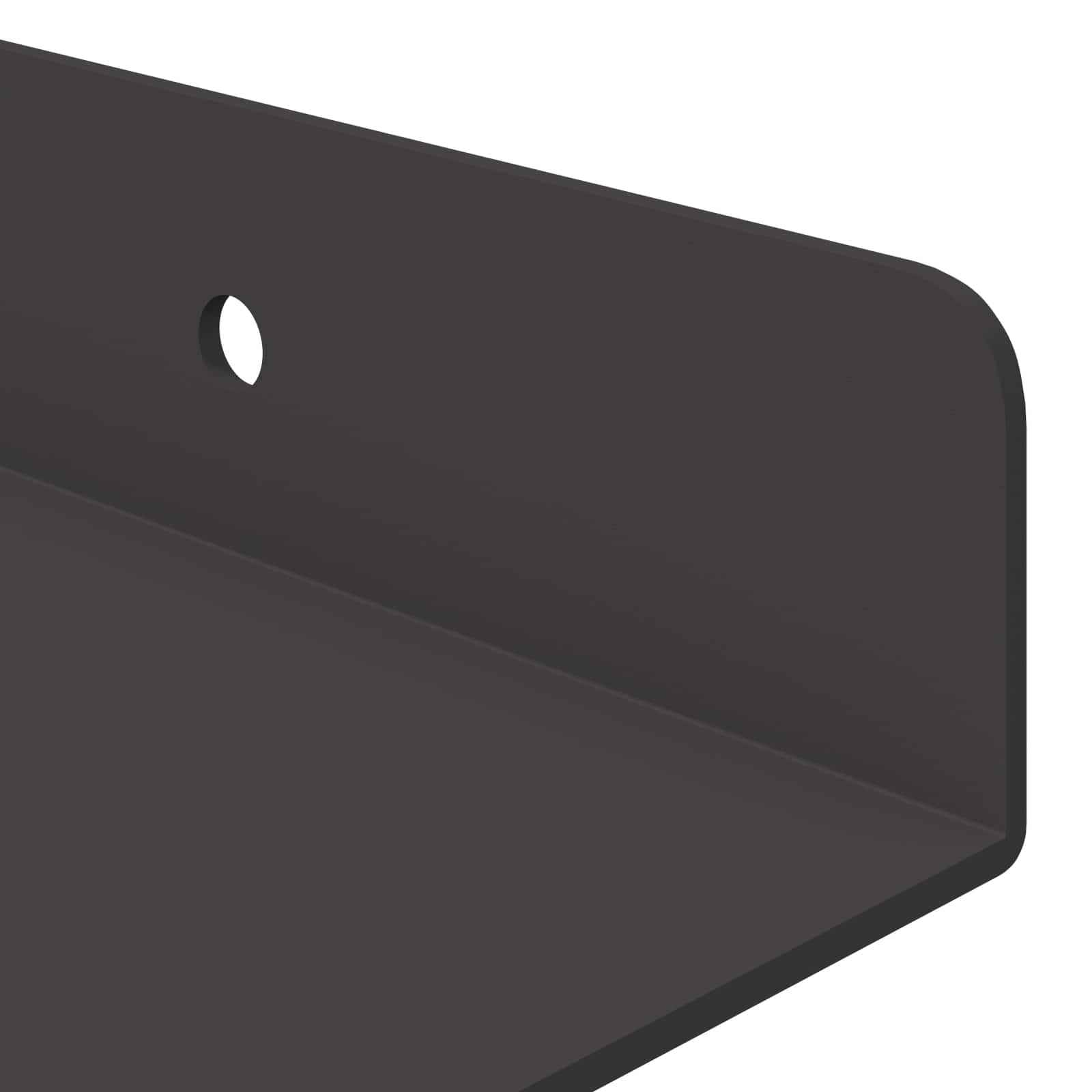 Schwebendes Regal 3 pcs Schwarz 40 x 9 x 2,5 cm Stahl