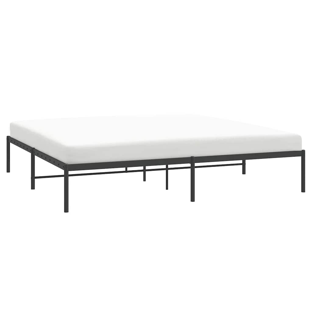 Bettgestell Metall Schwarz 75x190 cm