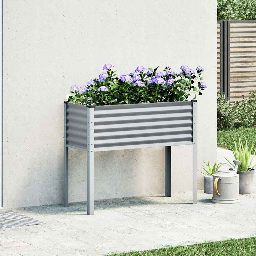 Garten-Pflanzgefäß Grün 45 x 45 x 88 cm Stahl