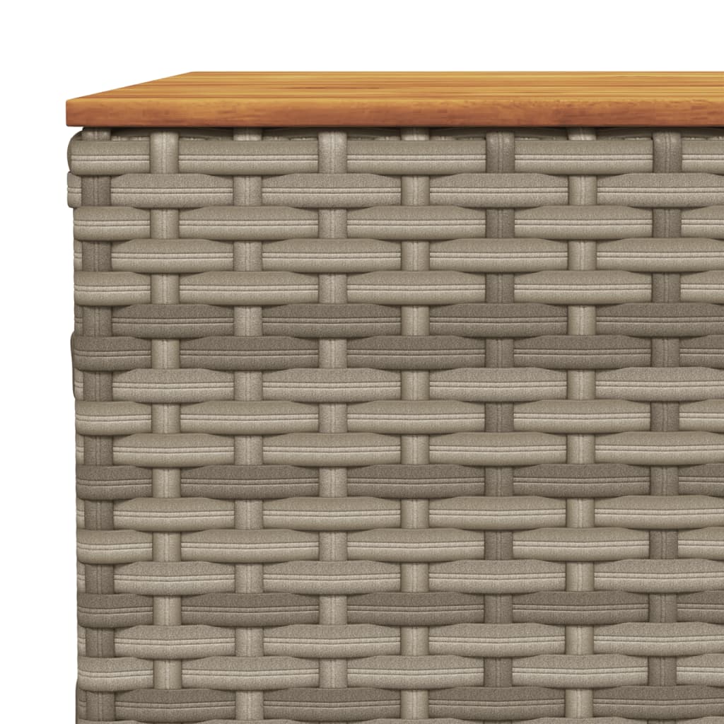10-tlg. Garten-Sofagarnitur mit Kissen Beige Poly Rattan