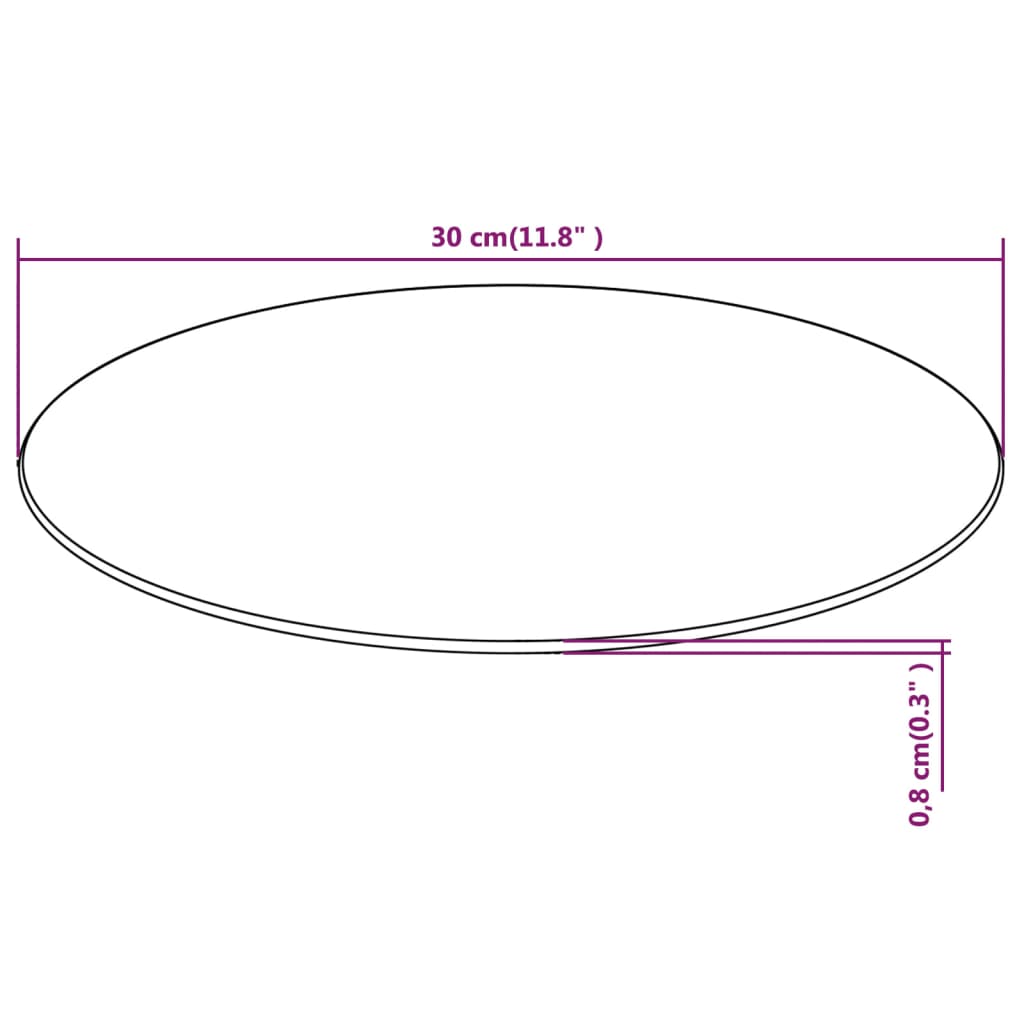 Tischplatte aus gehärtetem Glas quadratisch 700x700 mm