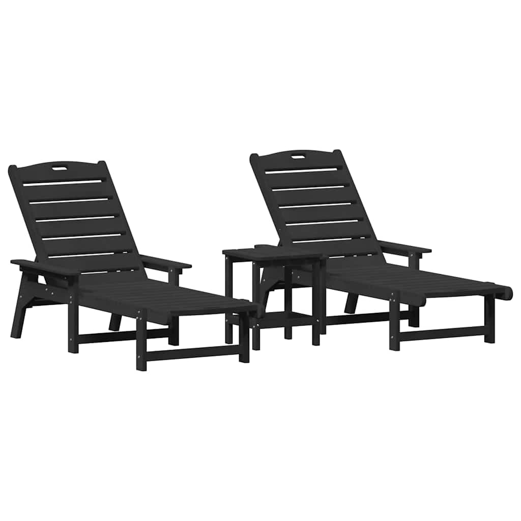 Sonnenliege 2 pcs Weiß 195,5 x 53 x 98,5 cm Polyethylen